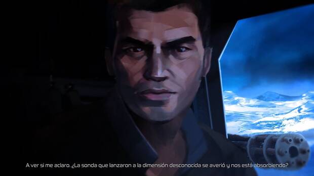 La secuencia generada por ordenador se sustituye por unas ilustraciones animadas.