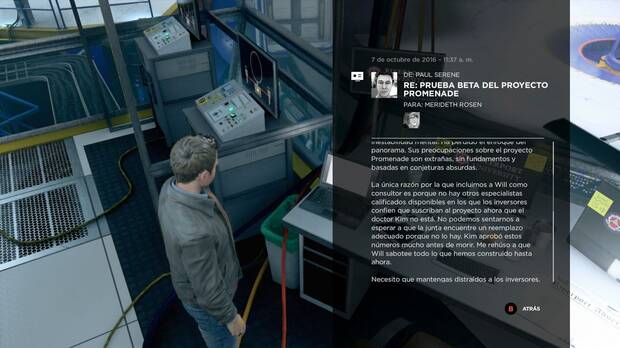 'Quantum Break' está plagado de textos, una incongruencia en un juego que busca ser cinematográfico.