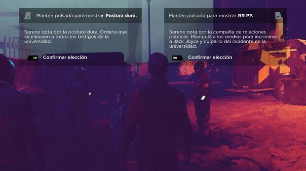 En los Impacto de nudo tenemos que tomar una decisión, que luego tiene sus consecuencias en el juego y la serie de televisión.