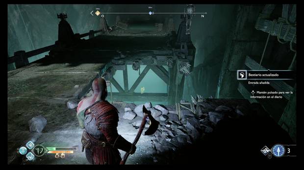 God of War - Dentro de la montaña - Hay un cuervo bajo el puente