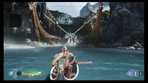 God of War - El cincel mágico - Tienes dos playas, una a la derecha y otra a la izquierda