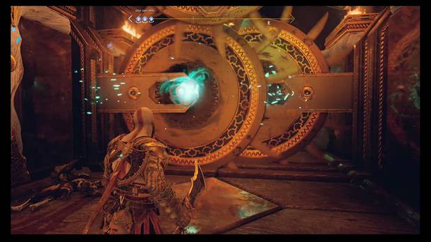 God of War - El camino a Jotunheim - Pon vientos en los discos para cruzar