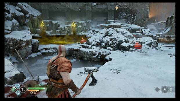 God of War - La senda a la montaña - A la izquierda hay algunas cosas