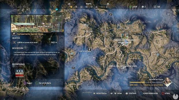 Far Cry 5, Puestos de la secta, Región de Faith, Campamento Sacred Skies