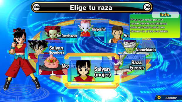 No existe un editor de personajes para nuestro protagonista, aunque podremos escoger la raza y el tipo de combate de su versi�n virtual. Dependiendo de esto �ltimo, tendremos un aspecto u otro.