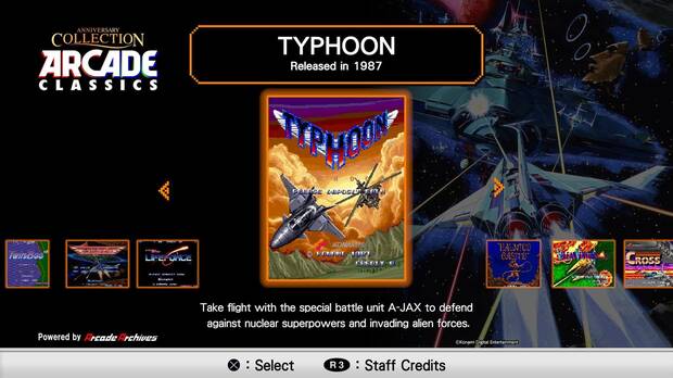 Aunque el recopilatorio en teor�a no est� dedicado a los 'shoot 'em up', siete de los ocho juegos pertenecen a este g�nero.
