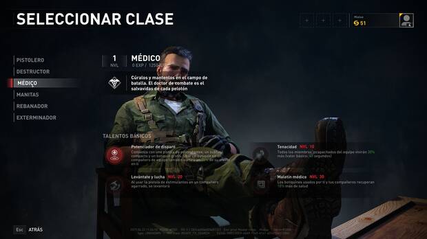 World War Z - Clases - Médico
