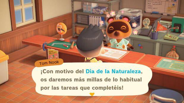 Animal Crossing: New Horizons - Evento día de la naturaleza - Conseguir Nuevas actividades de Millas
