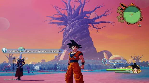 El mundo de Beerus podemos explorarlo para recoger orbes y poco m�s. Est� muy desaprovechado.