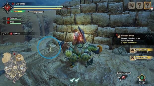 Monster Hunter Rise - Mensaje antiguo #X de los Llanos arenosos