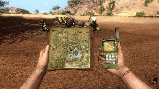 Mapas dibujados a mano en Far Cry 2 Modernized.