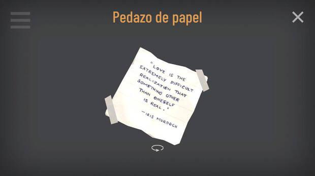 Los objetos que vayamos encontrando nos servir�n de pista, pero s�lo cuando sea el momento de utilizarlos.