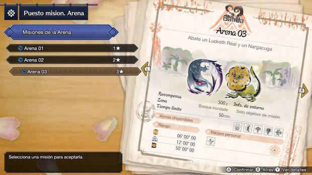 Monster Hunter Rise - Misiones de la Arena