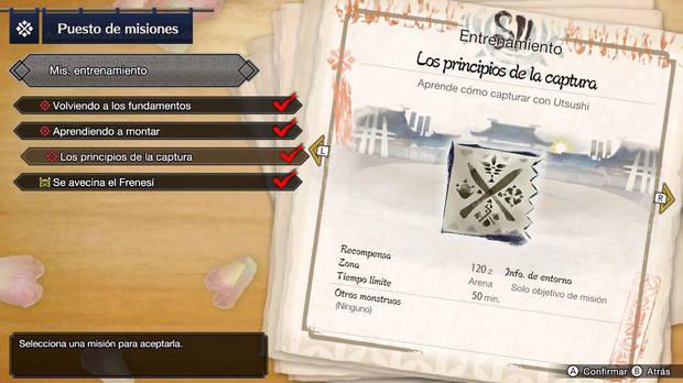 Monster Hunter Rise - Misiones de entrenamiento