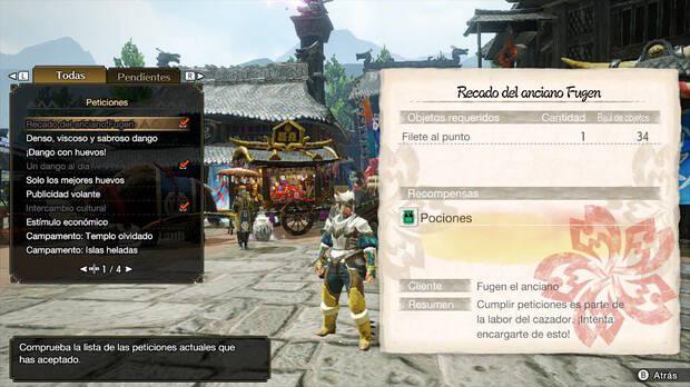 Peticiones al 100% en Monster Hunter Rise
