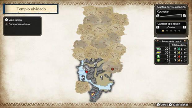 Monster Hunter Rise - Iconos en el mapa para encontrar Cordópteros