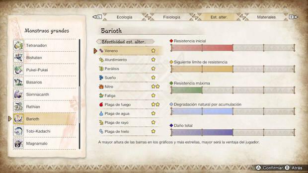 Monster Hunter Rise - Estados alterados Barioth