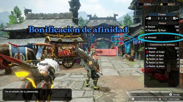 Cómo funciona la afinidad en Monster Hunter Rise