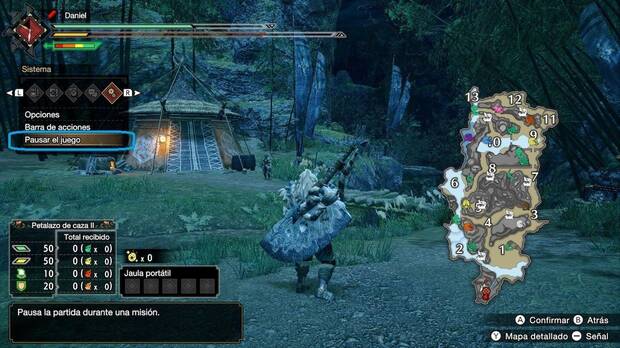 ¿Cómo pausar la partida en Monster Hunter Rise?