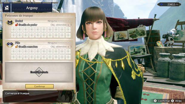 Monster Hunter Rise - Trueque de objetos en el Argosy