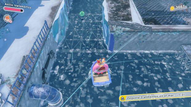 Kirby y la tierra olvidada - Mar Tempestuoso: Alimento nº 1