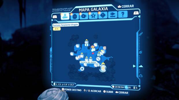 LEGO Star Wars: The Skywalker Saga - Tarjeta de datos en Pantano Serpiente-dragón - Localización en el mapa
