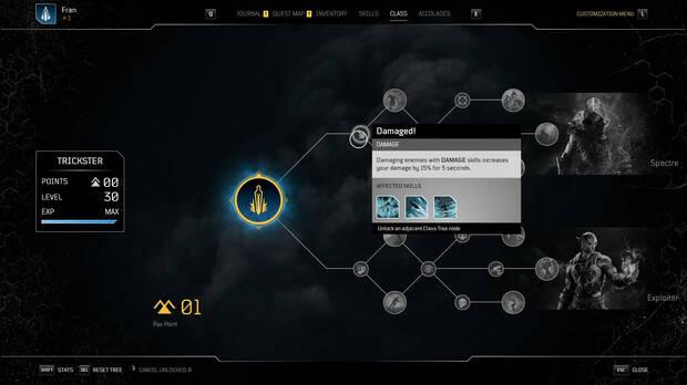 Adem�s de las tres subclases para cada clase, ahora habr� un �rbol en el que gastar los puntos Pax obtenidos en 'Worldslayer' para personalizar a�n m�s nuestro Outrider.