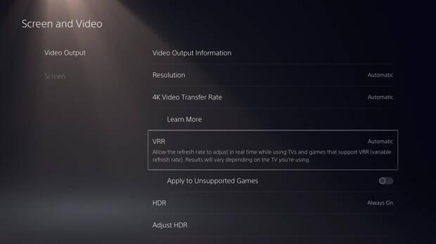 PlayStation 5 recibe compatibilidad con VRR esta semana en un firmware