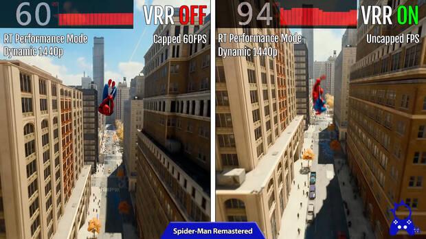 Comparativa PS5 con VRR en varios juegos compatibles