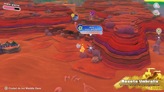 Kirby y la tierra olvidada - Ruta del tesoro de Meseta Umbralia: Ruta Hielo Mórsez