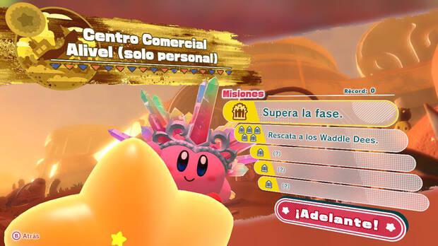 Kirby y la tierra olvidada - Centro Comercial Alivel (solo personal): Misiones