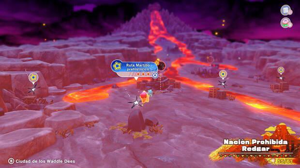 Kirby y la tierra olvidada - Ruta del tesoro de Nación Prohibida Redgar: Ruta Martillo prehistórico