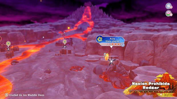 Kirby y la tierra olvidada - Ruta del tesoro de Nación Prohibida Redgar: Ruta Hielo glacial