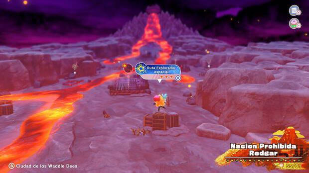 Kirby y la tierra olvidada - Ruta del tesoro de Nación Prohibida Redgar: Ruta Explorador espacial