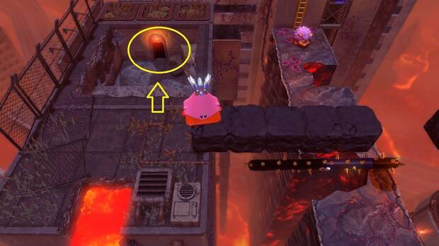 Kirby y la tierra olvidada - Vía Infernal: Entrada a la sala secreta