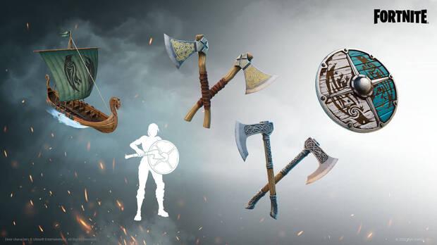 Fortnite accessories of Ezio and Eivor