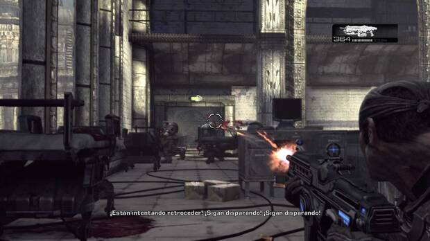 La acción en 'Gears of War 2' va in crescendo, cada vez es más frenética y con más peligros.