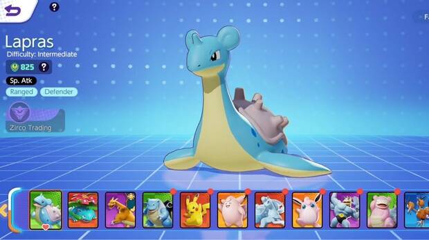 Pokémon Unite - Datos básicos de Lapras