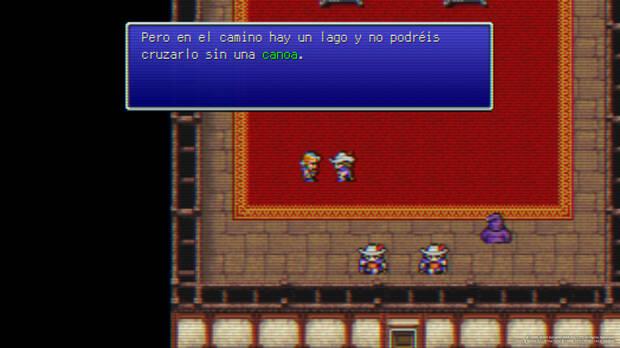 'Final Fantasy II', con fuente clásica y filtro analógico activado. El efecto es demasiado exagerado para nuestro gusto, pero se acerca al aspecto que tenía en una pantalla CRT.