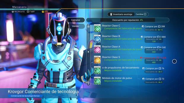 No Man's Sky - Conseguir reactores de clase S para crear naves