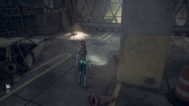 Stellar Blade - Exoespinas: ubicación de la Exoespina de tipo cadena en el parking de Eidos 7