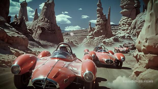 Star Wars Episodio I: La amenaza fantasma imaginada por la IA en formato 70 mm de los años 1950