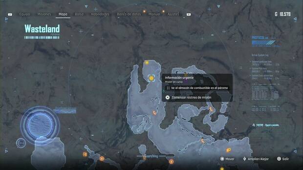 Stellar Blade - Información urgente: marcador de la misión en la zona norte del vertedero del páramo