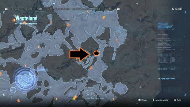 Stellar Blade - Latas: ubicación de la lata Pixie Zero en la zona este del páramo, al norte del campamento Chatarrería