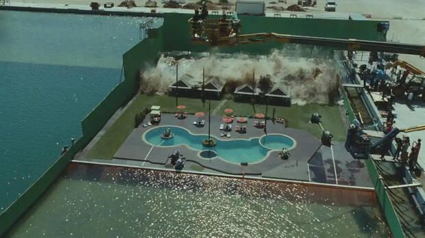 Tanques de agua y rodaje de Lo Imposible en Ciudad de la Luz