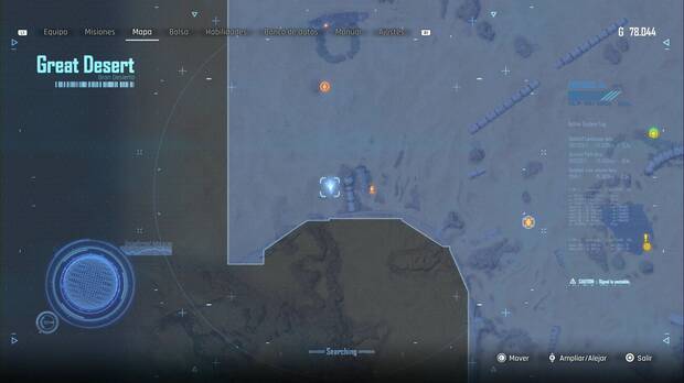 Stellar Blade - Robots: ubicación de la gran estatua en la zona oeste del Gran Desierto con un robot