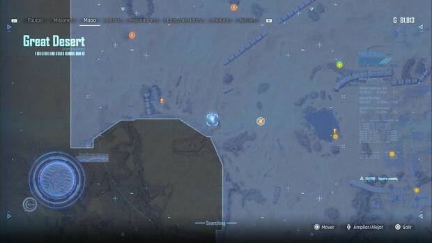 Stellar Blade - Latas en el Gran Desierto: rocas al oeste del tetrápodo donde se puede conseguir la lata Milky Pop Zero