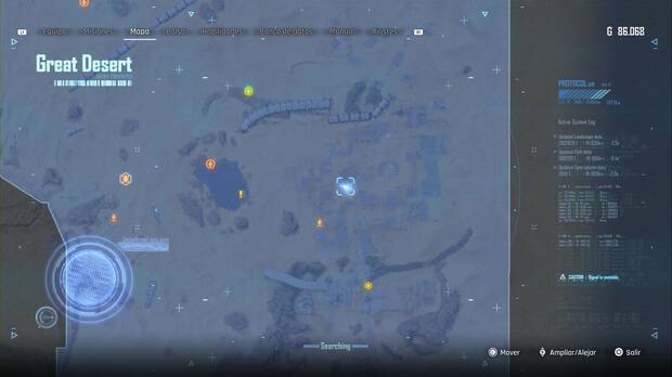 Stellar Blade - Núcleos beta en el Gran Desierto: ubicación del edificio en el cruce de las ruinas abandonadas donde se encuentra el segundo núcleo beta del Gran Desierto