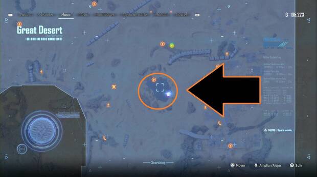 Stellar Blade - Pesca: punto de pesca del Oasis en el Gran Desierto