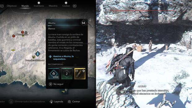Assassin's Creed Shadows - Localización del objetivo Akumu de la organización Saqueadores Invernales